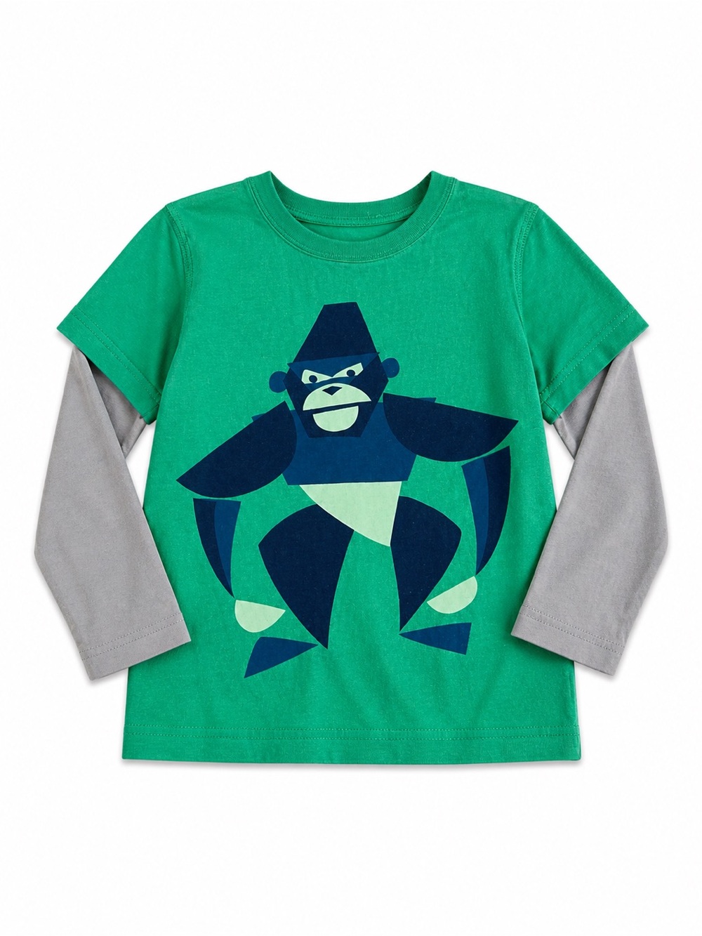 Tea Collection Gorilla Graphic Green Layered Tee